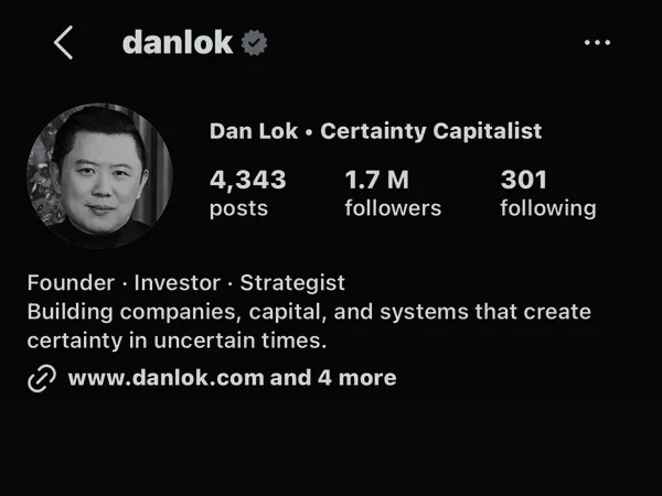 Dan Lok — Instagram profile