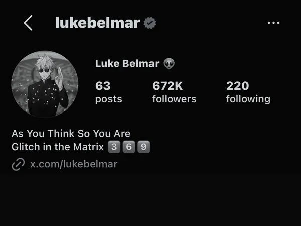 Luke Belmar — Instagram profile