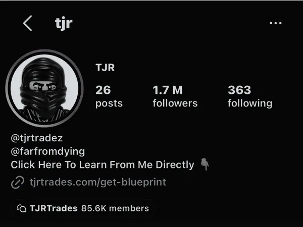 TJR — Instagram profile